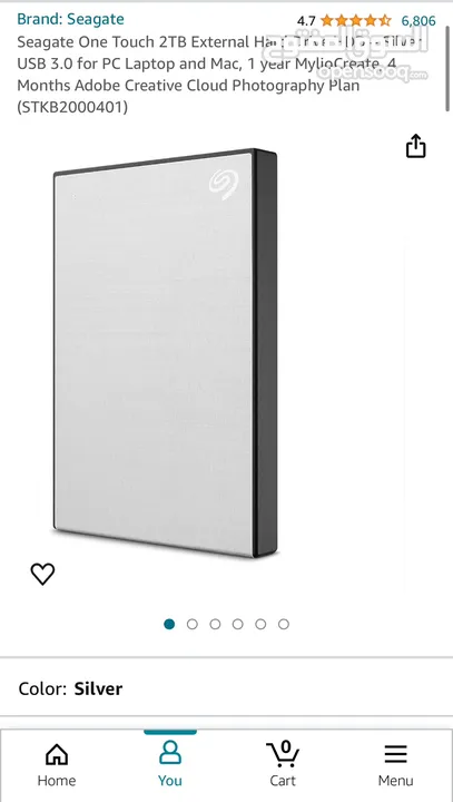 Seagate One Touch 2TB External Hard Drive HDD