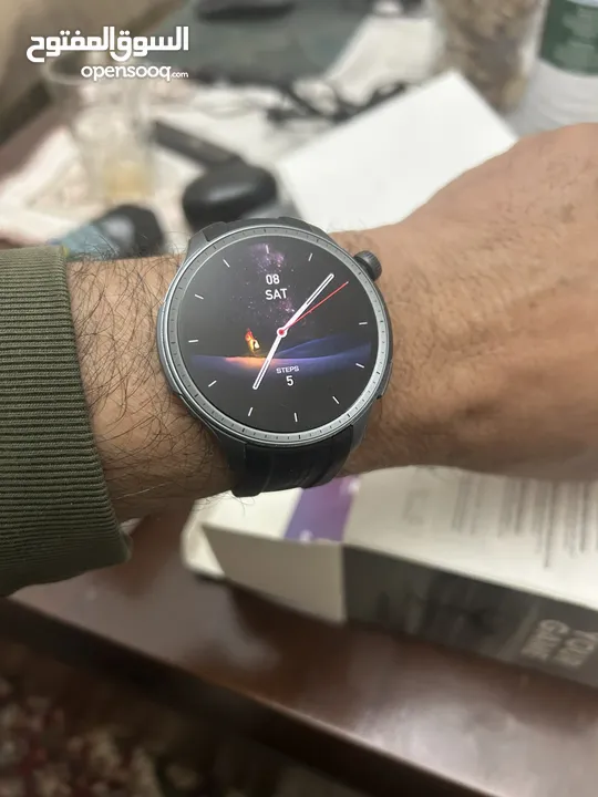 ساعة اميزفيت بلانس بحالة الوكالة (بالكرتونة) معها كامل اغراضها Amazfit Balance