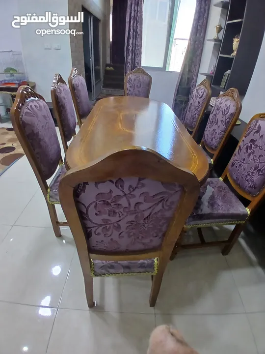 طاولة سفره  240 عرض متر 8 كراسي ازان صولد تفصيل كلفني 1200