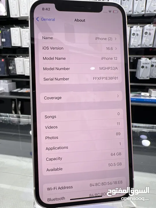 iPhone 12 (64) GB ايفون 12 مستعمل  مش مفتوح ولا مصلح نهائيا  بطارية اصلية 86٪؜ كفالة محل 30 يوم
