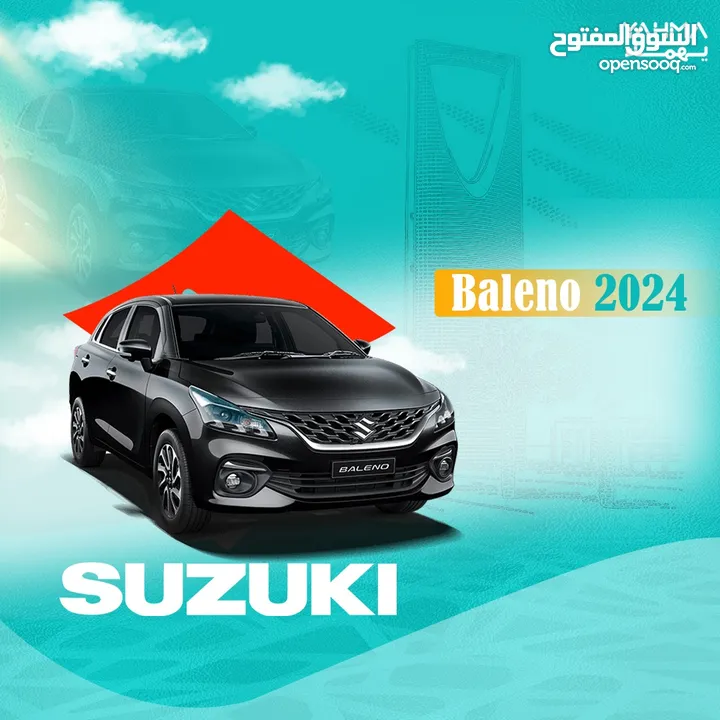 Suzuki Baleno 2024 for rent - free delivery for monthly rent