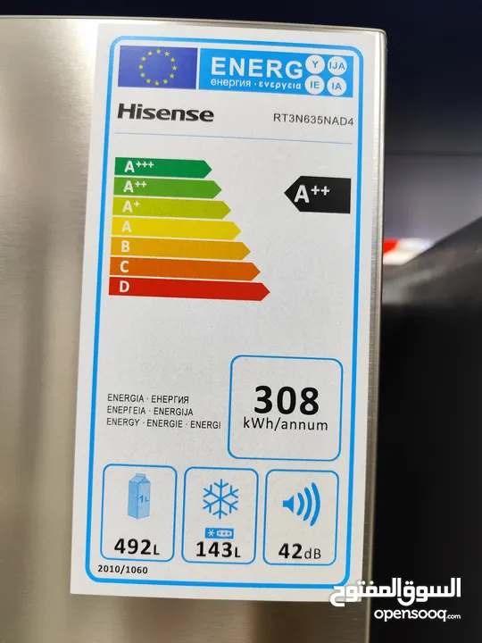 عرض نااار على ثلاجة هايسنس HISENSE حجم 466 لتر وجميع الأحجام والأشكال