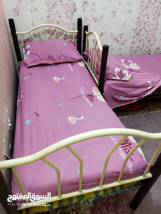 سرير اولاد طابقين مستعمل للبيع