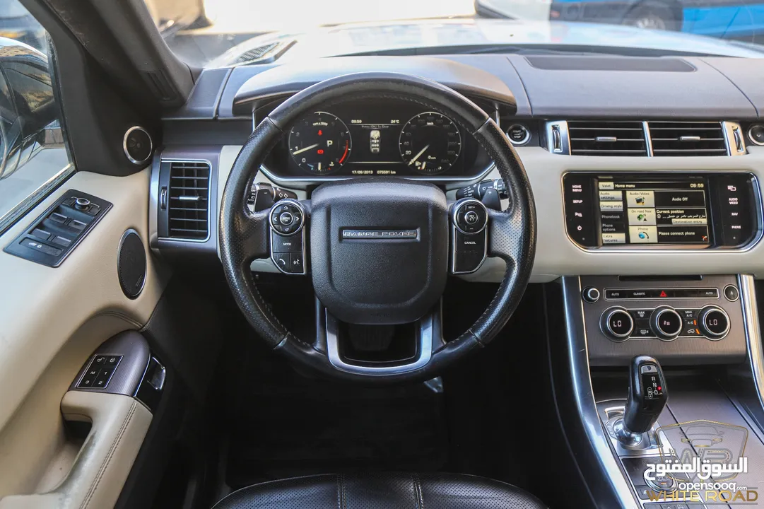 Range Rover Sport 2014  السيارة وارد الشركة و قطعت مسافة 75,000 كم فقط