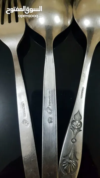 spoons & forks set silver U.S.S.R Union antiques 70th anniversary