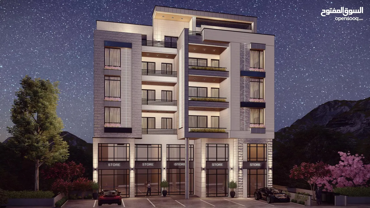 شقة سكنية مشطبة في مشروع قيد الانشاء بالقرب من برج فلسطين