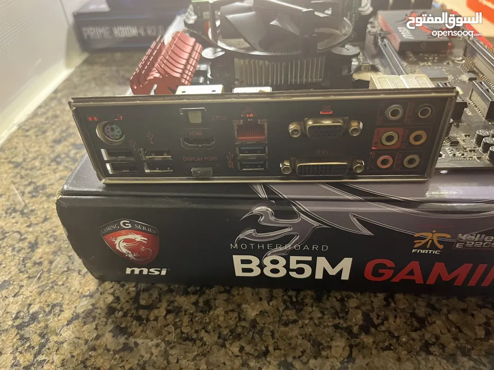 قطع كمبيوتر CPU Intel Core i5 4th Generation - Motherboard B85M GAMING - Ram 8&4 DDR3