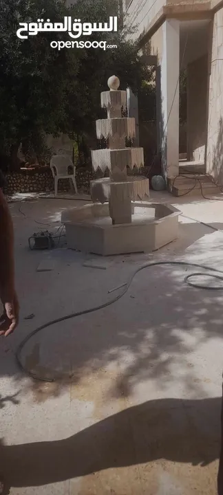 نوافير وشلالات وبابكيو احواض زريعه جميع انواع الحجر البناء والديكوارات