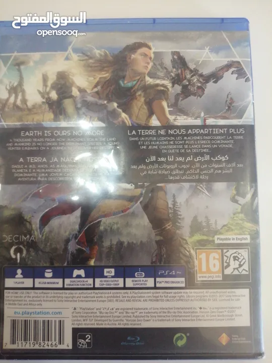 سي دي Horizon Zero Dawn مستعمل 1 شهر سبب البيع تم التختيم اللعبة شغالة ولا خدش