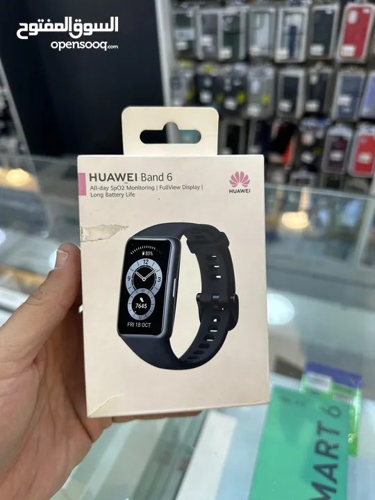 ساعة هواوي band 6 جديده