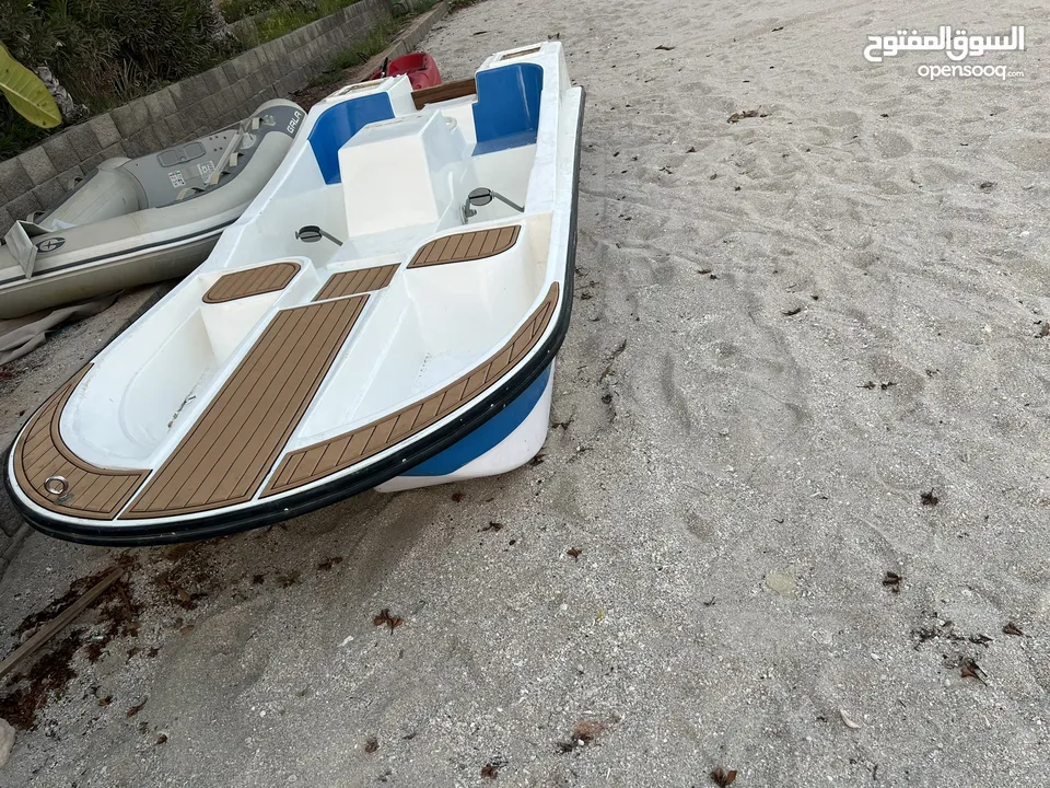 Fiberglass pedal boat