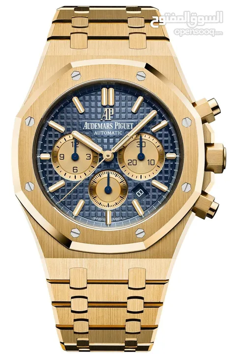 AP Royal Oak Chronograph – 41mm Yellow Gold Blue Tapisserie Dial  Full Package