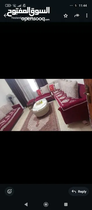طقم كورنر +بفه للبيع+سجاده لون بيج وخمري