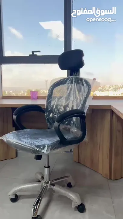 كرسي شبك متحرك طبي كرسي موظف كرسي ظهر متحرك وايدي متحركة دعم اسفل الظهر باقل سعر Office Chair