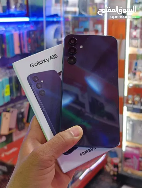 جديد Samsung A15 رام 8 و 12 و 16 جيجا 128 و 256 مكفول شركة هدية كفر ولزقه وشاحن الاصلي متوفر توصيل