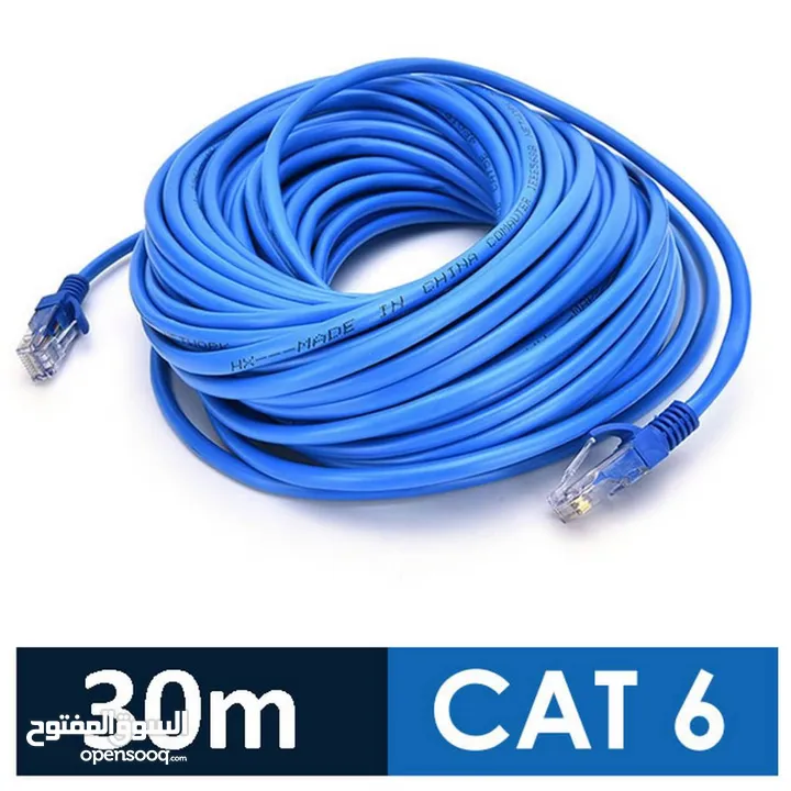 CABLE E.NET CAT6 patch cord gray 30M كابلات انترنت  كات 6  30متر