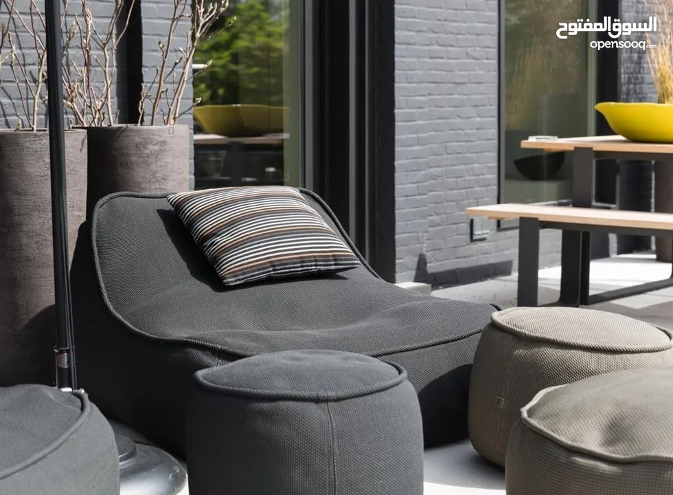 أثاث حدائق وكافيه مقاعد جلوس جديدة للبيع  كنب Bean bag & footrest  جودة ممتازة تصميم عصري