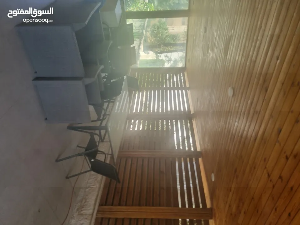 fully furnished ground floor with huge garden and terraces,,separate entrance ..