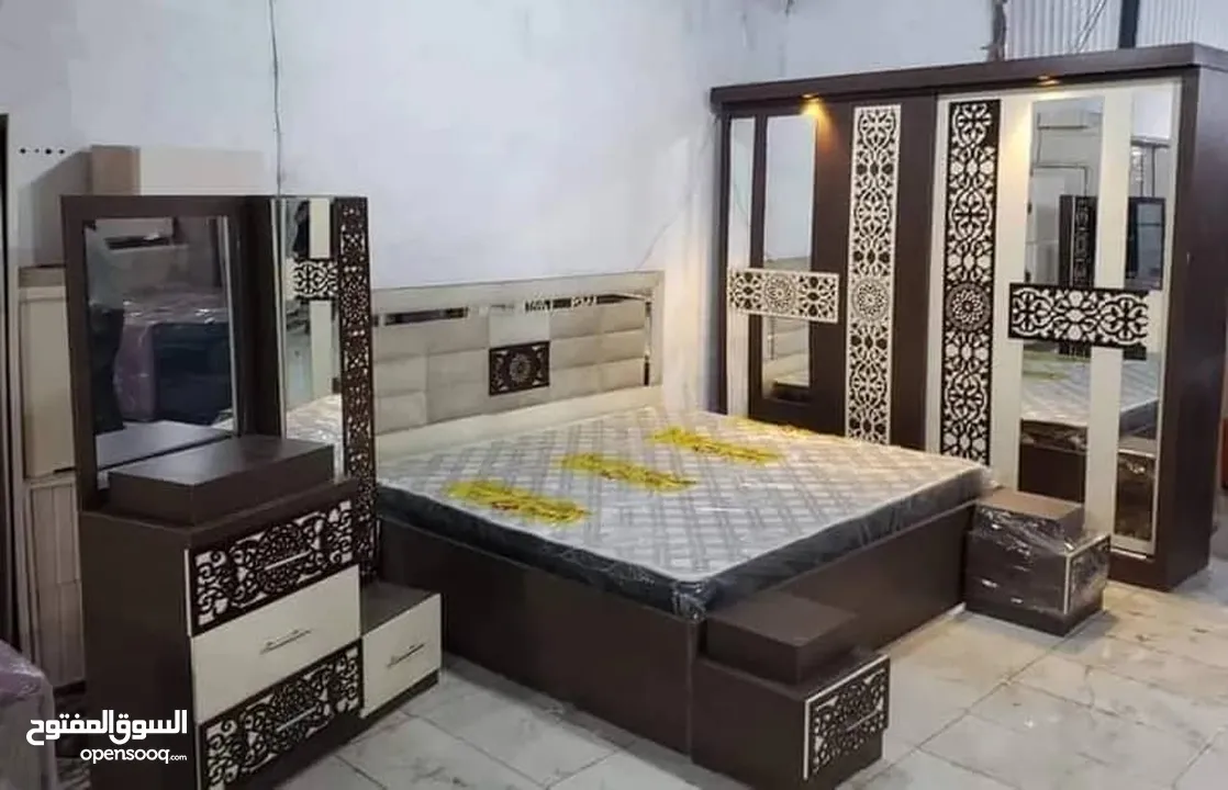 أحدث الغرف النوم الملكي تصميم تركي شغل محلي خشب مالبزي