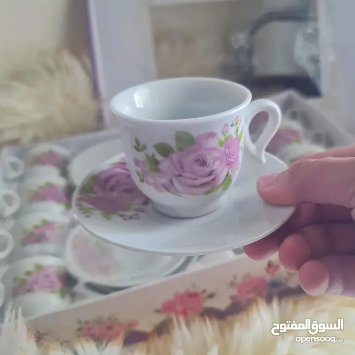 طقم فناجين قهوة وشاي ب50 شيكل