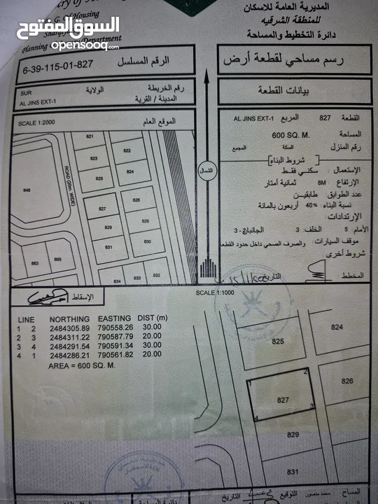 ارض للبيع بمخطط راس الجنز 1