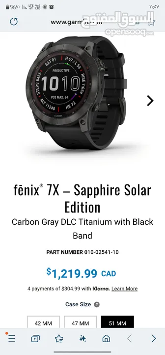 Garmin fēnix 7X – Sapphire Solar Edition