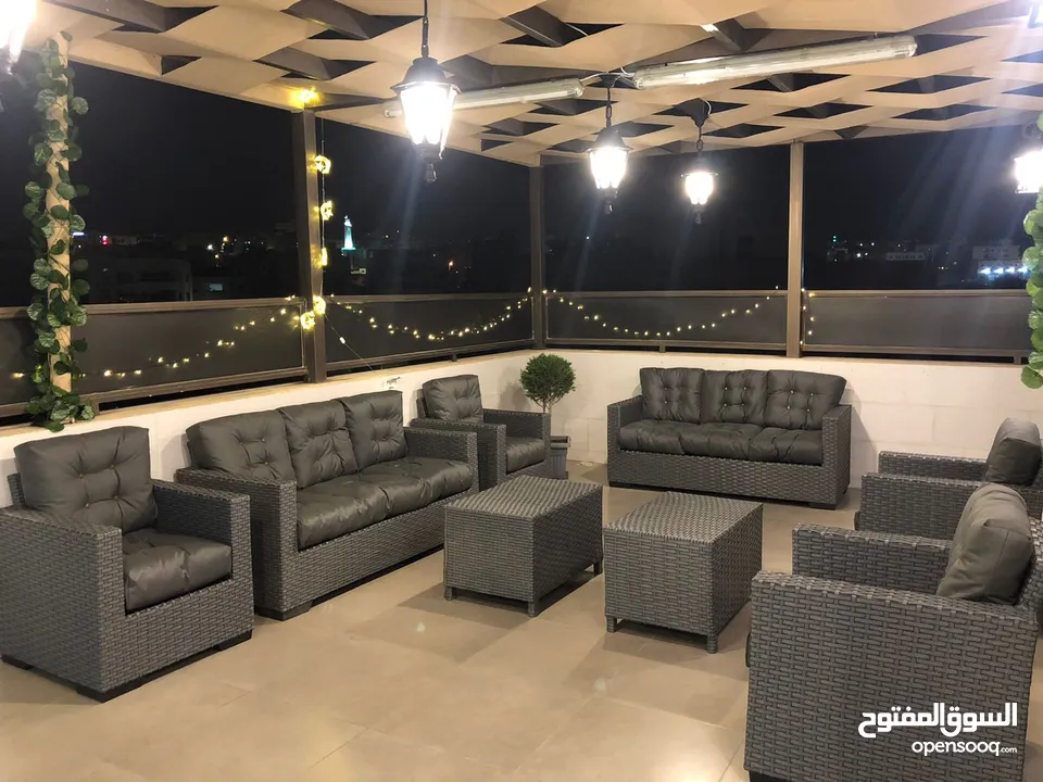 طقم رتان عرض خاص خمس مقاعد مع طاوله وسط فقط 115