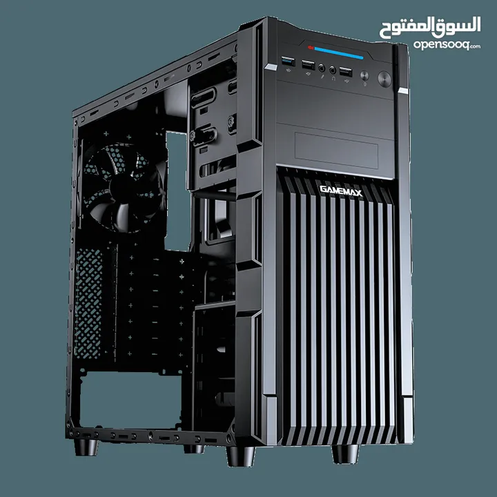 كيس جيمنغ  من جيماكس مضيئ رجب تصميم للحرارة GAMEMAX  GM-ONE RGB BK Case Gaming