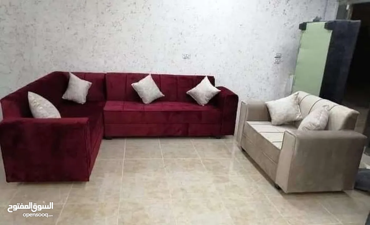 اطقم كورنر حرف ال مع مجوزه 9مقاعد جميع الالوان متوفره عرض لاخر الشهر من المصنع بسعر الجمله