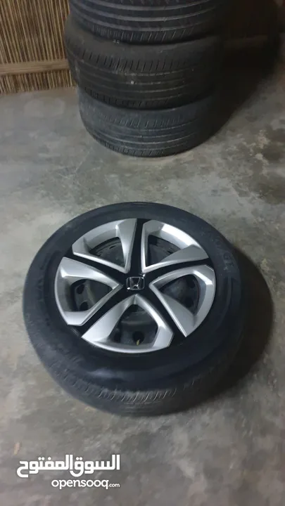 4 تاير هوندا  سفك الاصلي honda civic tires