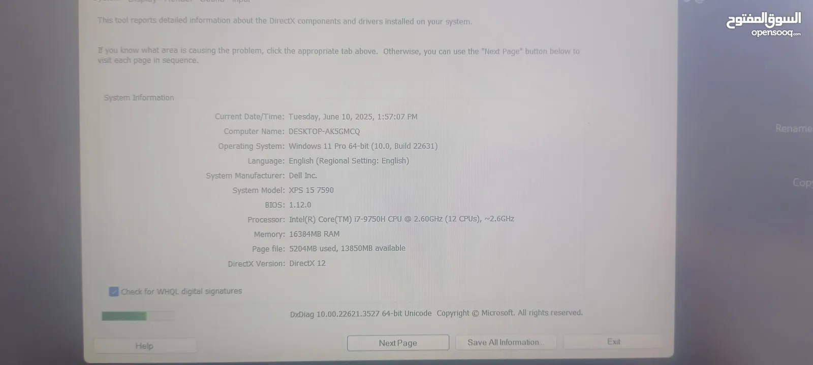 Laptop Dell XPS Core i7-9750H 16Ram GTX GeForce 1650
