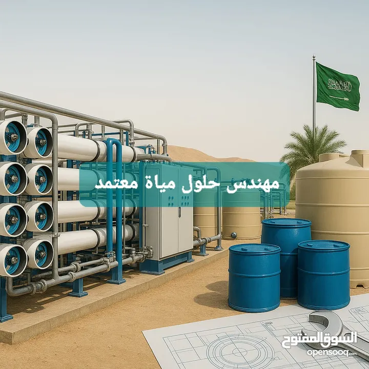 خدمات محطات تحلية المياة والصرف الصحى وكيماويات المعالجة والاستشارات الهندسية والتصميم