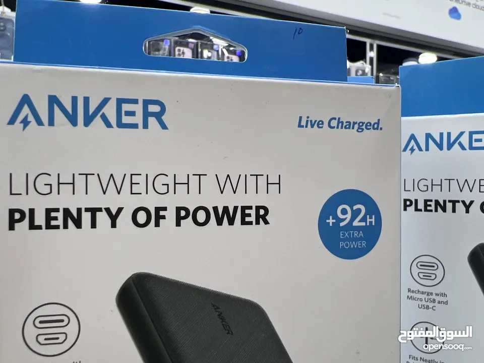 PowerBank Anker 20000mAh باور بانك انكر الاصلي 20000 مل امبير مدخلين شحن