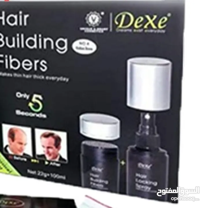 اخفاء فراغات صلع الراس الياف تغطية و تكثيف شعر الراس Dexe Hair Building Fibers 22g