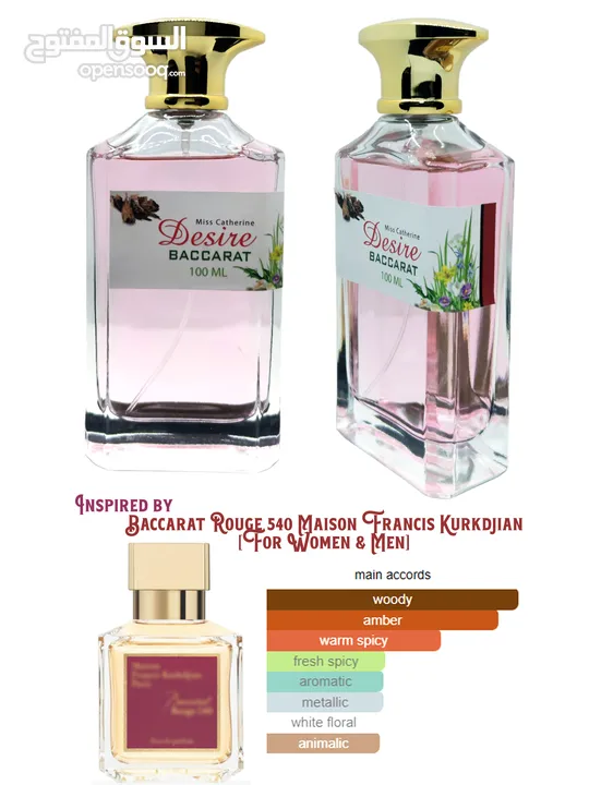 Baccarat Rouge 540 by Paris Perfume Desire Baccarat (Premium Collection), Unisex Perfume EDP 100ml