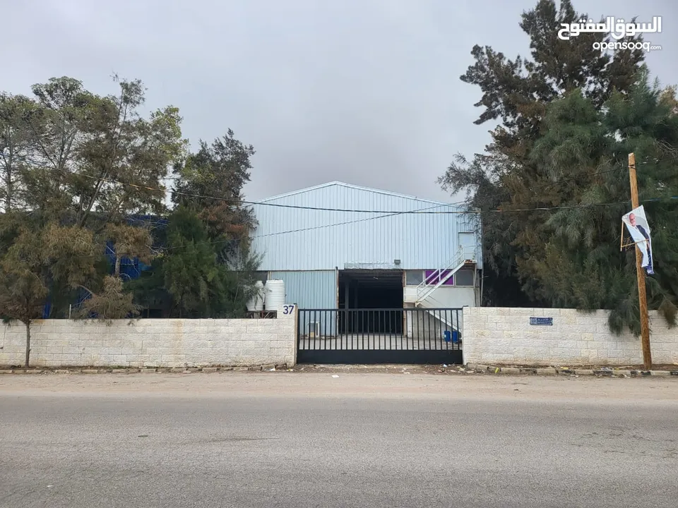 هنجر للإيجار صناعي عمان - عين الباشا مساحات من 400م2 الى 4700م2 صناعات خفيفه ومتوسطة هناجر ومستودعات