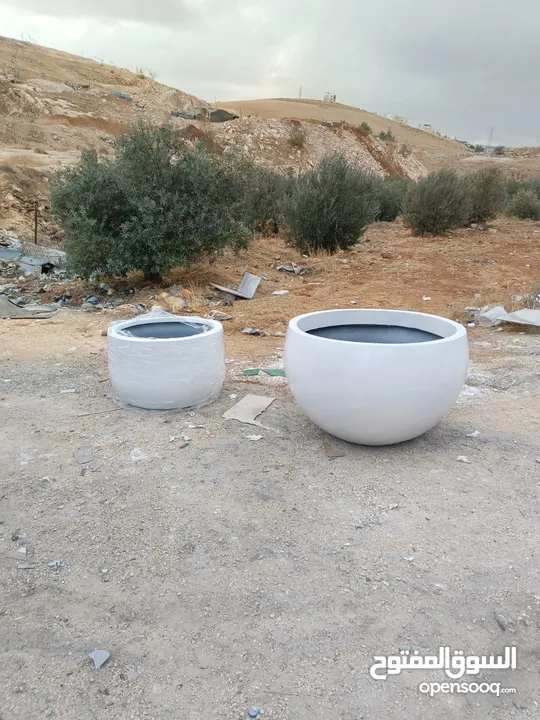 قواوير فايبر جلاس بشكل عصري أنيق #قواوير فايبر جلاس  #نباتات زينة ومثمر داخلي وخارجي  #إشراف مهندسين
