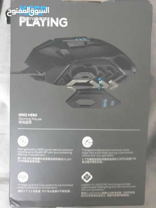 ماوس g502 hero مع استشعار يصل الى 25k dpi و ازرار. قابله للتخصيص  الماوس جديد للبيع