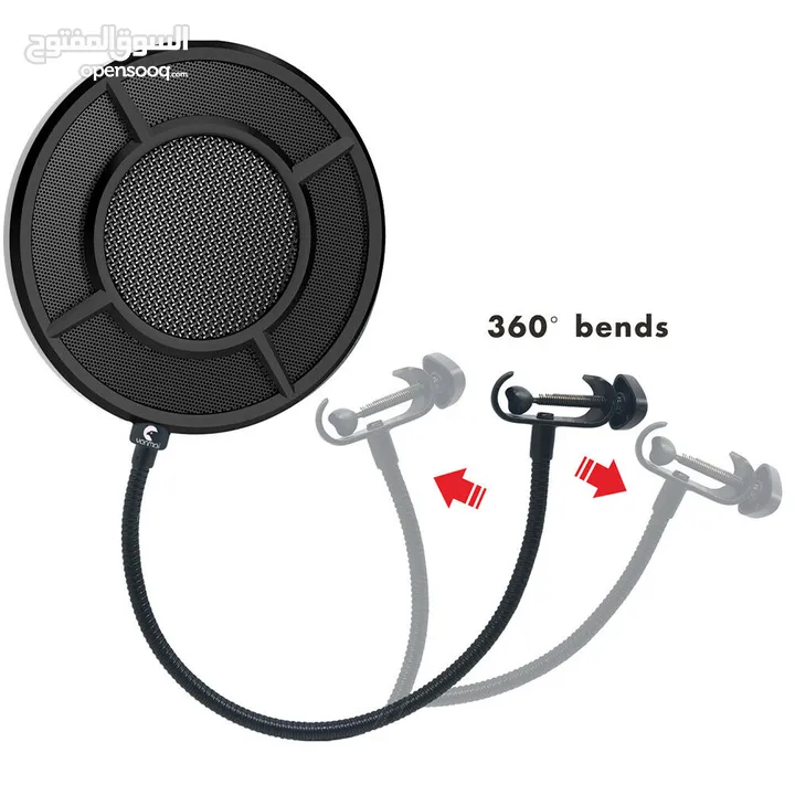 عازل مايك Pop Filter Double Shield Screen Yanmai