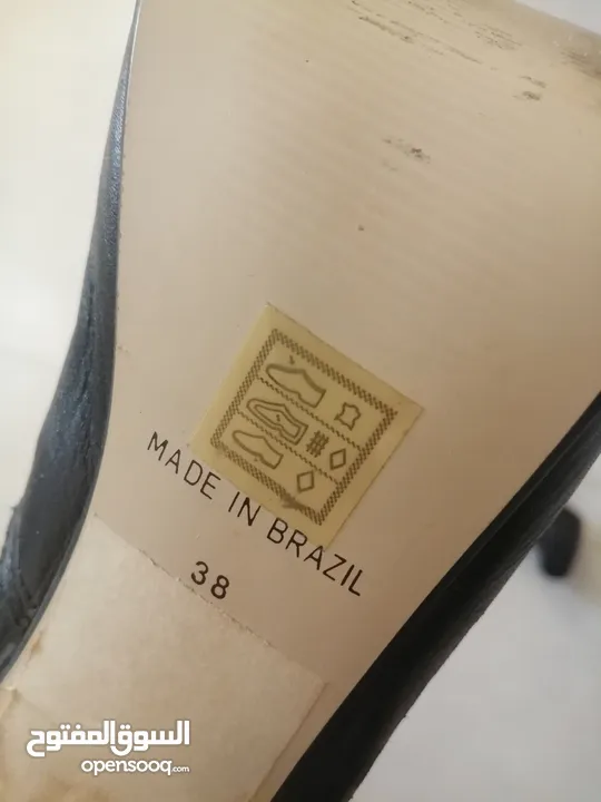 حذاء نسائي "بوت" اسود كالجديد برازيلي