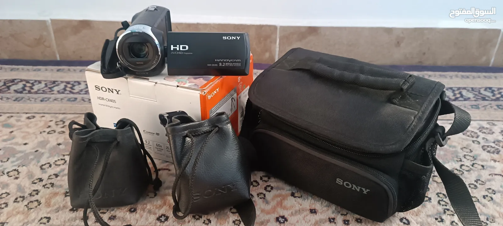 كاميرا Sony HDR-CX405 للبيع زوم 60x مع عدسات كاميرا فلوقات سوني الشاشة تنقلب