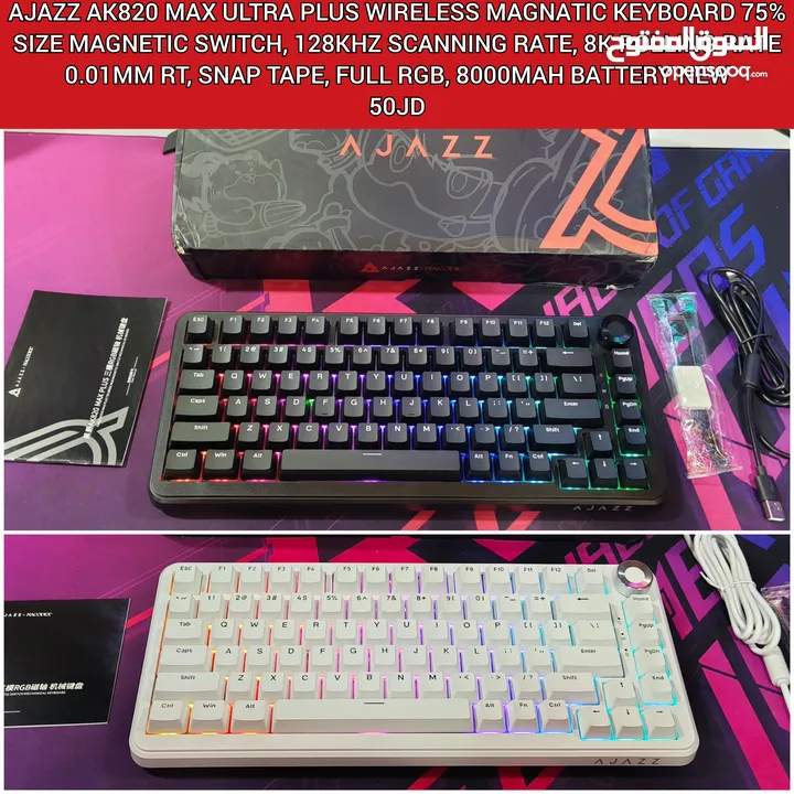 كيبوردات Attack Shark X68 HE, Ajazz AK820 Max Ultra, AK680 Max Wireless, Lingbao K98, Tunderobot K63