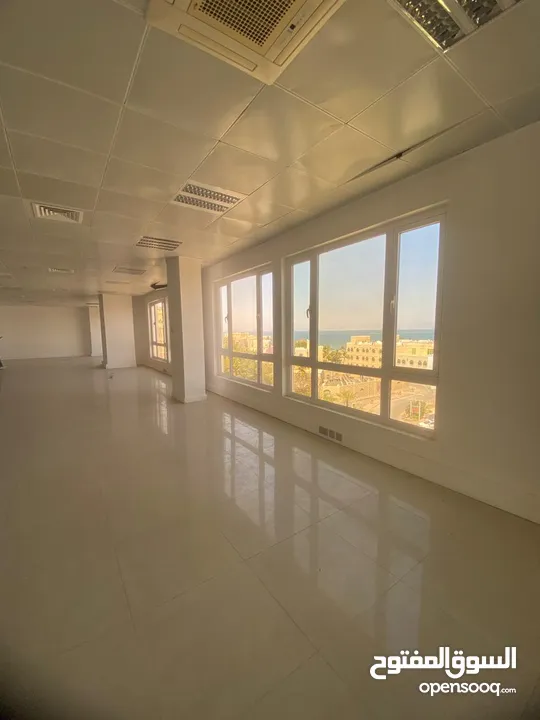 6Me32-Luxurious open space offices with sea view for rent in Qurm near Grand Hayat.