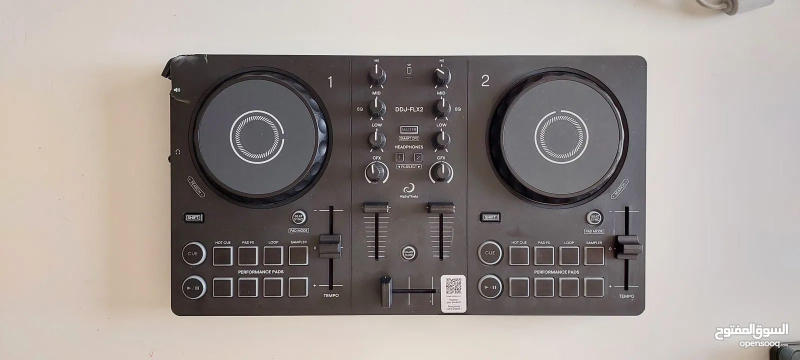 Pioneer DJ AlphaTheta D -FLX2 Compact 2-channel controller,  side damage but fully functional