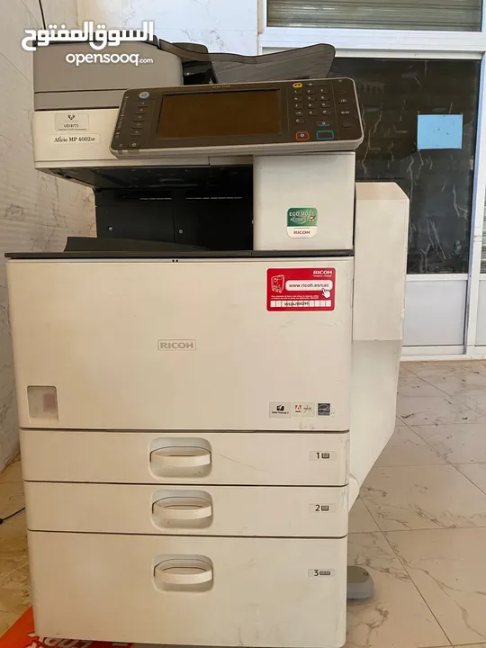 طابعة ريكو mp 4002 ricoh مستعملة بحالة الجديدة