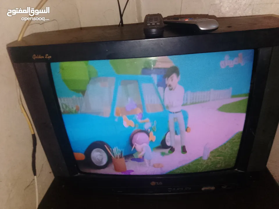 تلفزيون عادي 48 انش نضيف غير مصلح نوع LG معه رسيفر جديد كرتونتو موجوده مع ريموند لرسيفر