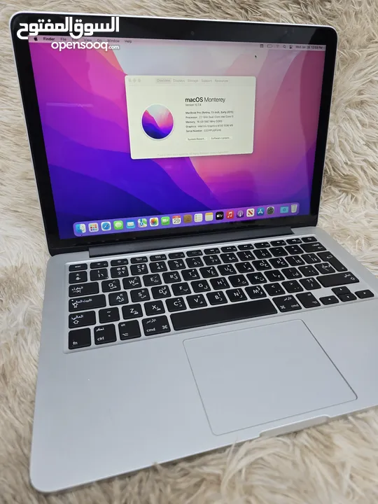 MacBook Pro core i5 Pro with 16gb Ram 256gb ssd 13.3 Ratina Display orignal charger price 80 OMR