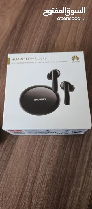 سماعة وساعة هواوي الاصليه لون اسود huawei freebids 4i huawei smart watch gt 2
