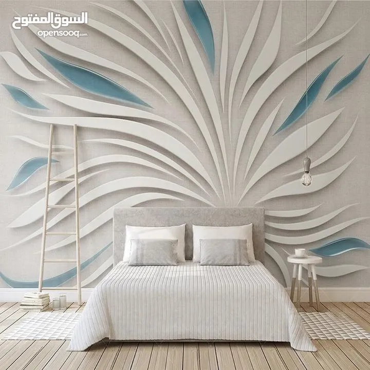 ورق حائط ثلاثي الأبعاد نسيج الماني بأشكال عصريه مميزة مع وجود تصاميم تناسب جميع المواقع  متوفر شحن