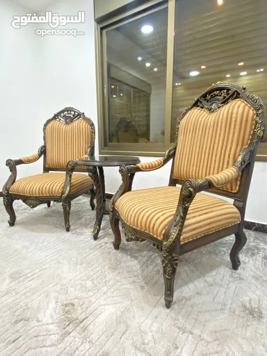 طقم كنب صناعه حلبية 7 مقاعد ثلاثيه